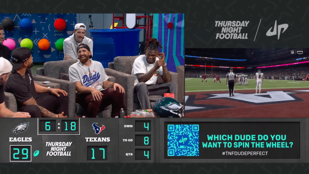 Amazon uses Tagboard Interactive on their Thursday Night Football Dude Perfect production