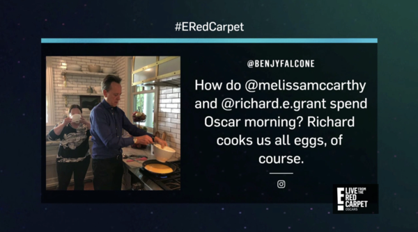 Instagram post on E! Red Carpet show