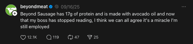 Beyond Meat on Threads
