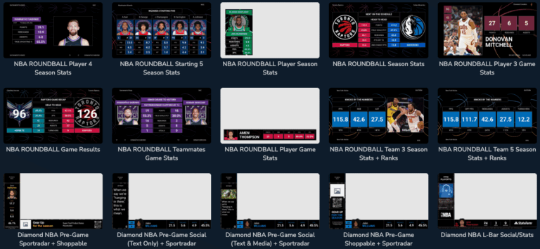 NBA Live Stats Templates