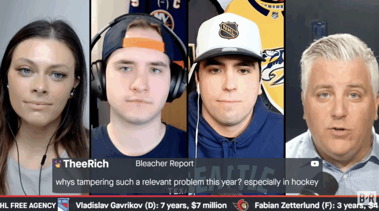 YouTube Chat featured on Bleacher Report stream