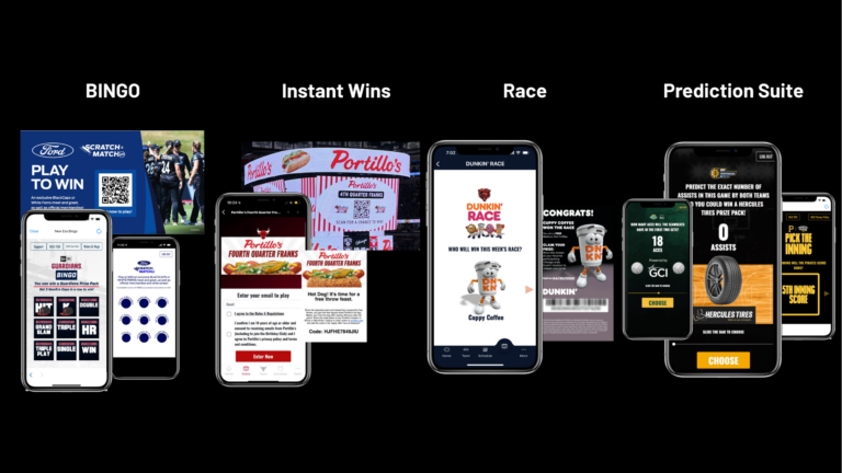 SQWAD Activations like BINGO, prediction, races, and stat-based instant win