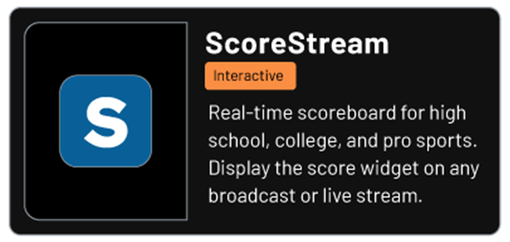 ScoreStream Partner Development Kit ScoreStream integrates into Tagboard's App Marketplace