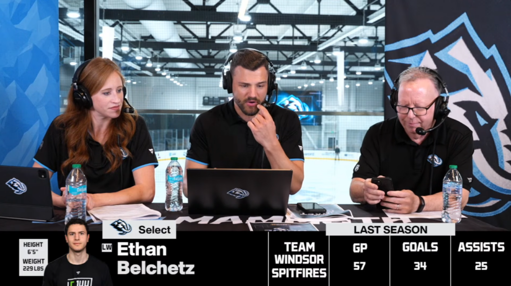 This is a highlight of the lower third graphic which was a player spotlight with stats from last season