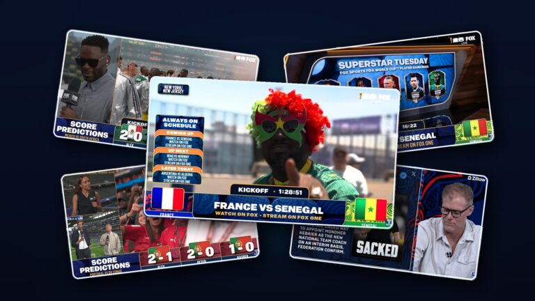 Examples from FOX Sports Digital and their coverage of the 2026 FIFA World Cup