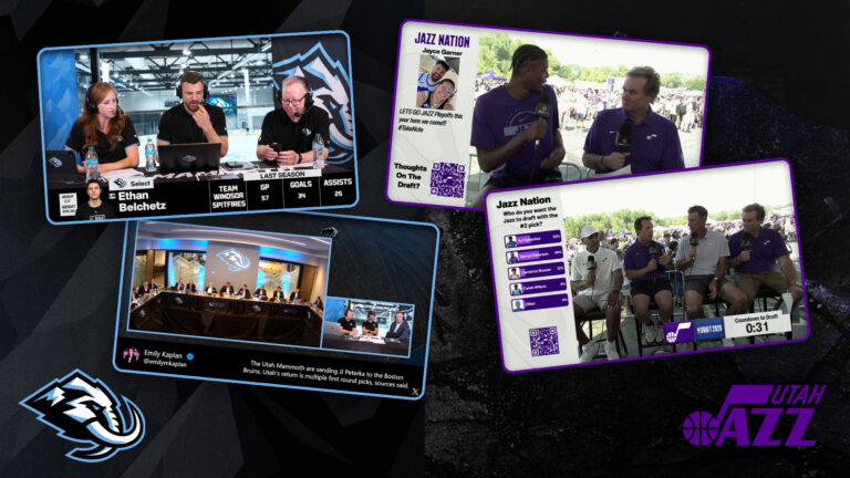 Hero image for blog showcasing examples from the Utah Jazz and Utah Mammoth draft streams
