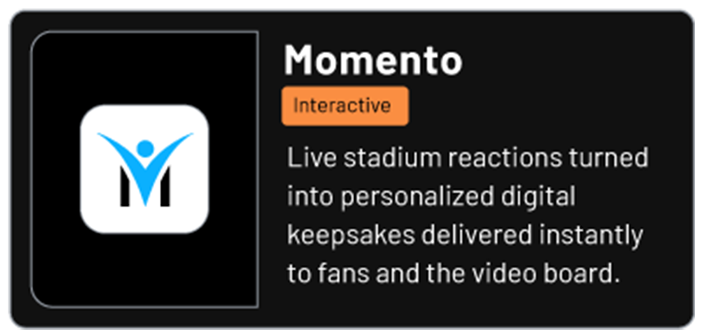 Momento partner card in the Tagboard app marketplace